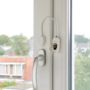 SECUMAX RAAMBEGRENZER FLEX - BINNEN & BUITENDRAAIENDE RAMEN - WIT