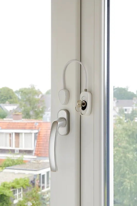 SECUMAX RAAMBEGRENZER FLEX - BINNEN & BUITENDRAAIENDE RAMEN - WIT