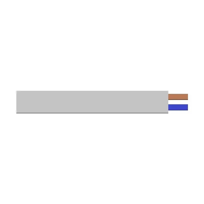 1 METER RONDSNOER 2X0,75 ZILVER
