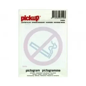 STICKER VERBODEN TE ROKEN PICTO 100X100 MM GESPIEGELD