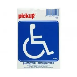 STICKER TOEGANKELIJK VOOR ROLSTOEL PICTO 100X100 MM