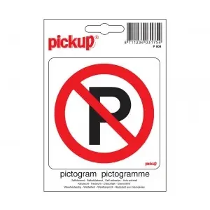 STICKER VERBODEN TE PARKEREN PICTO 100X100 MM