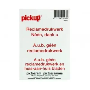 STICKER GEEN REKLAME 100X33 MM - 3 STUKS