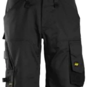 ALLROUNDWORK, STRETCH LOOSE FIT KORTE WERKBROEK, ZWART - ZWART (0404), 048