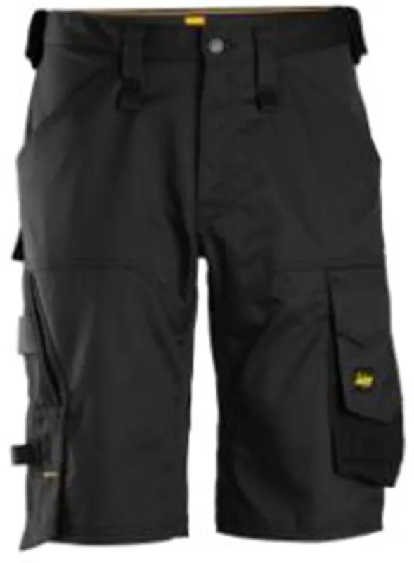 ALLROUNDWORK, STRETCH LOOSE FIT KORTE WERKBROEK, ZWART - ZWART (0404), 048