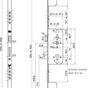 4923/02-55 DR.1+3 VEILIGHEIDSMEERPUNTSSLUITING, CILINDERBED