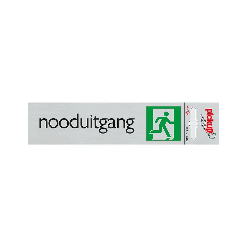 BORD ALULOOK NOODUITGANG 165X44 MM ZELFKLEVEND