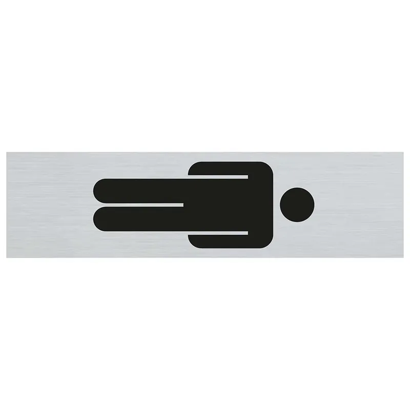 BORD ALULOOK HEREN SYMBOOL PICTO 44X165 MM ZELFKLEVEND