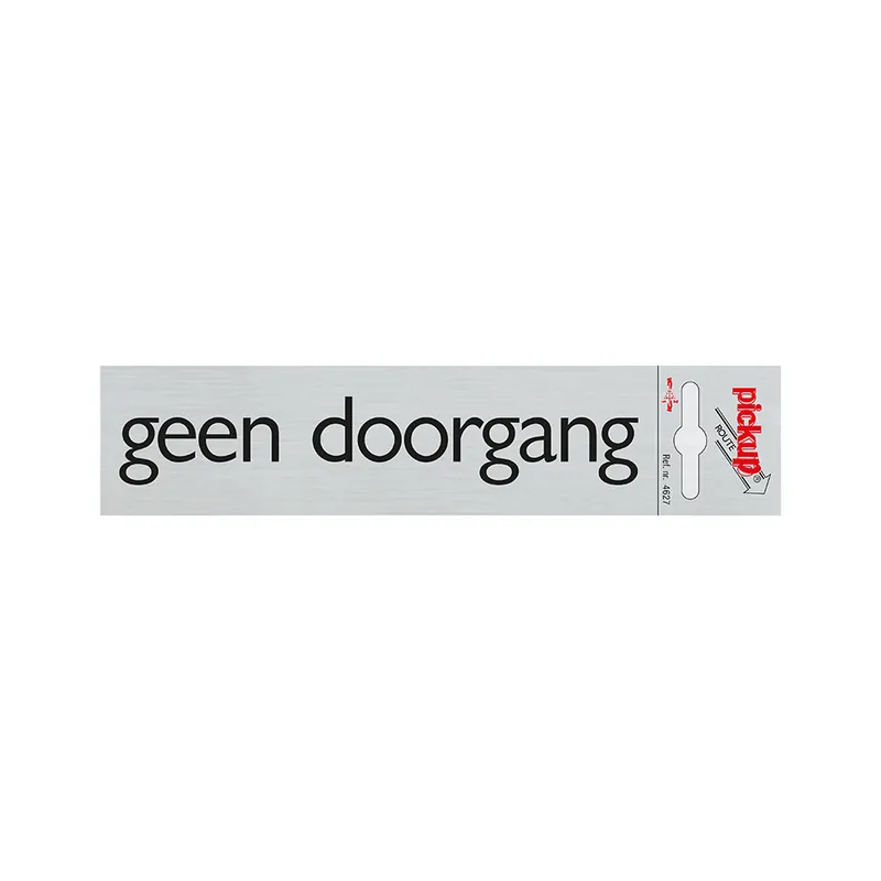 BORD ALULOOK GEEN DOORGANG 165X44 MM ZELFKLEVEND