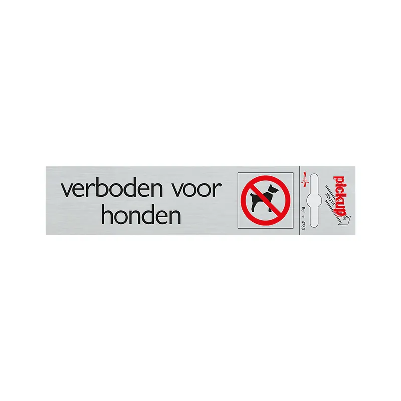 BORD ALULOOK VERBODEN VOOR HONDEN 165X44 MM ZELFKLEVEND