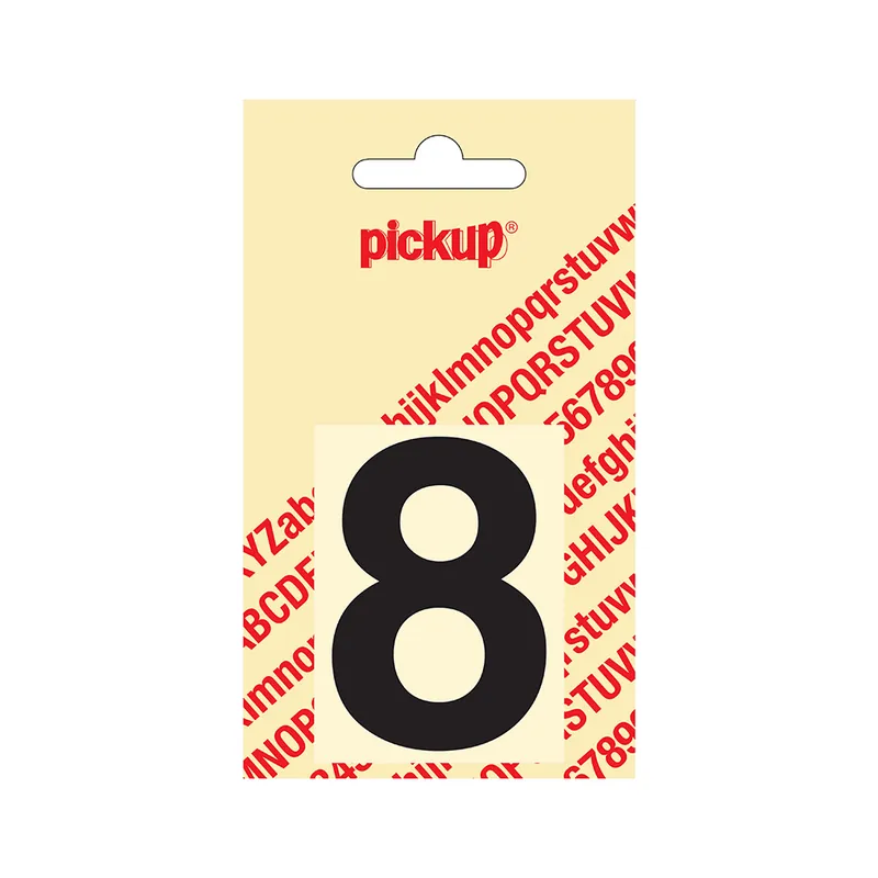 PLAKCIJFER HELVETICA 60 MM ZWART 8
