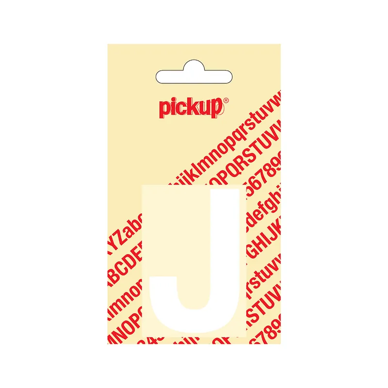 PLAKLETTER HELVETICA 60 MM WIT J