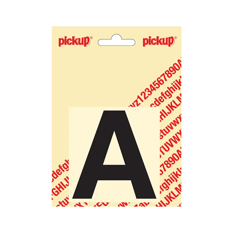 PLAKLETTER HELVETICA 80 MM ZWART A