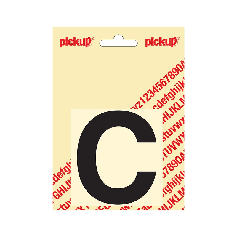 PLAKLETTER HELVETICA 80 MM ZWART C