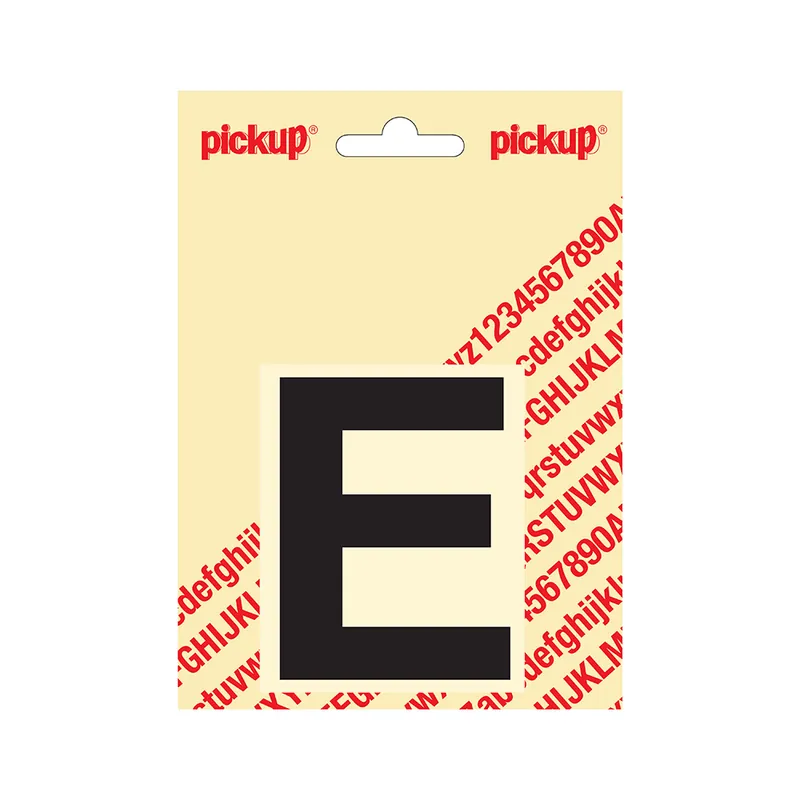 PLAKLETTER HELVETICA 80 MM ZWART E