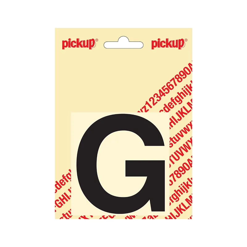 PLAKLETTER HELVETICA 80 MM ZWART G