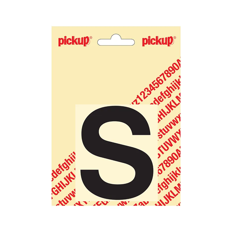 PLAKLETTER HELVETICA 80 MM ZWART S