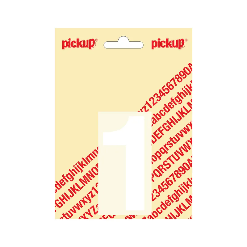 PLAKCIJFER HELVETICA 80 MM WIT 1