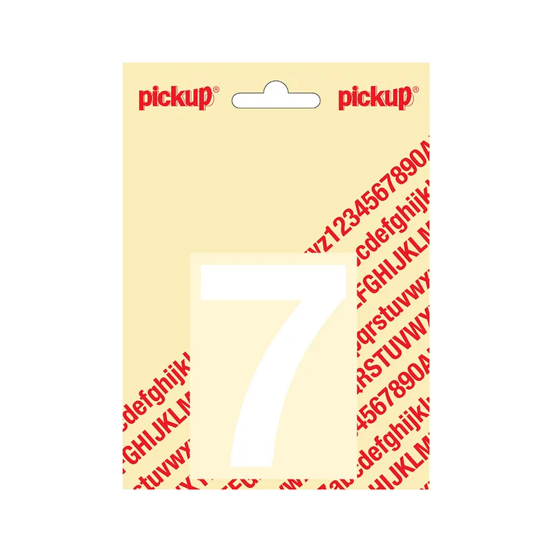 PLAKCIJFER HELVETICA 80 MM WIT 7