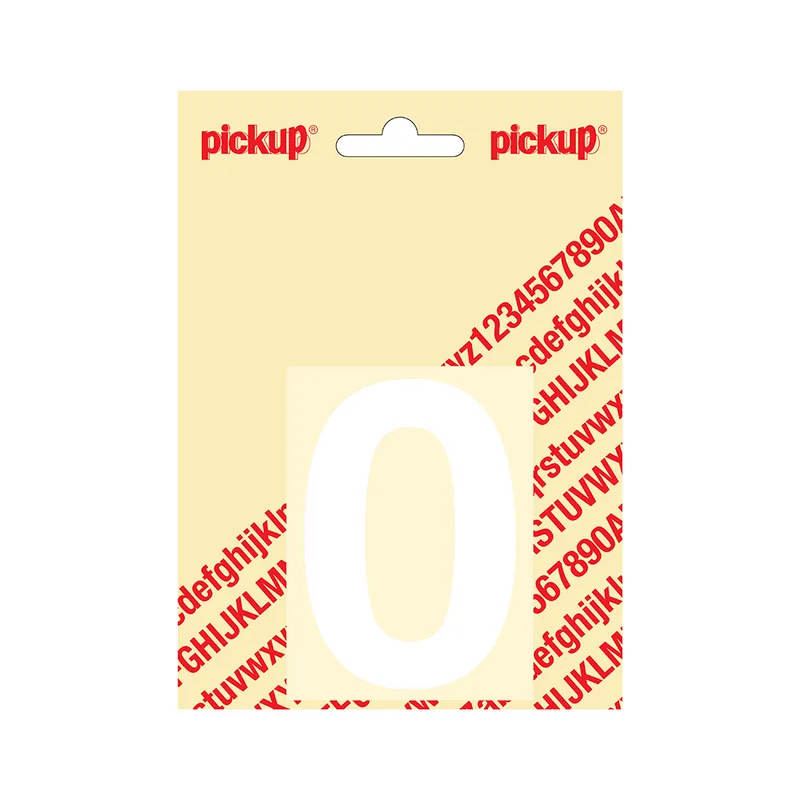 PLAKCIJFER HELVETICA 80 MM WIT 0