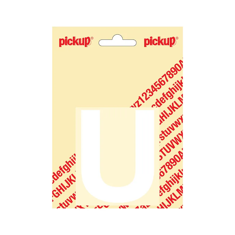 PLAKLETTER HELVETICA 80 MM WIT U