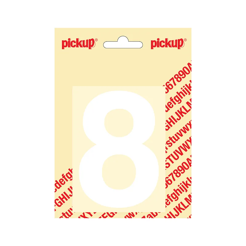 PLAKCIJFER HELVETICA 100 MM WIT 8
