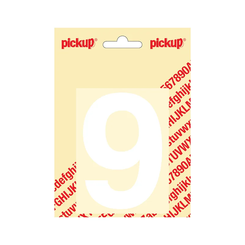 PLAKCIJFER HELVETICA 100 MM WIT 9