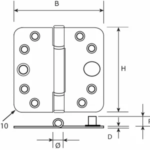 H365E89895125 / SCH.NGLAG SKG***® 3MM 89X89 RVS GEB. RC