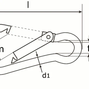 245-08I / KARABIJNHAAK 080X08MM RVS AISI 316