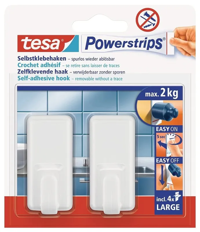 TESA POWERSTRIPS® LARGE CLASSIC WIT