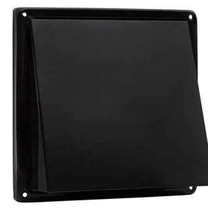 RVS BUITENROOSTER SCHUINE KAP ø150MM ZWART