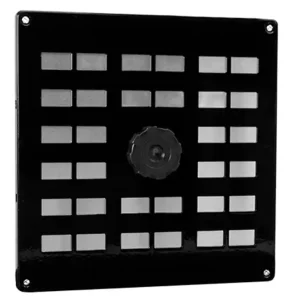 ALU SCHUIFROOSTER MET GAAS 200X200MM ZWART