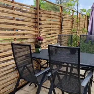Kastanjehouten Vlechtscherm 180 x 150 cm - Natuurlijke Tuinafscheiding