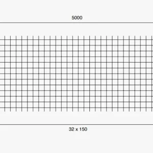 Bouwstaalmat P 130 A, 5/150mm, 5x2m