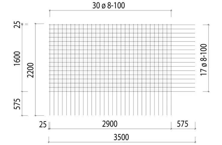Bouwstaalmat BEC 503-A, 8/100mm, 3,5x2,2m