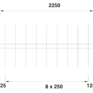 Bouwstaalmat V 254, draad 6/9mm, maas 100x250, 2,25x1m