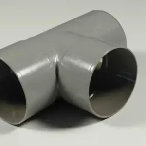 PVC T-stuk 90°, grijs, 2x mof, 1x spie