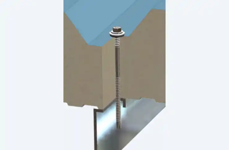 Sandwichschroef RVS HT voor bevestiging in staal <5mm