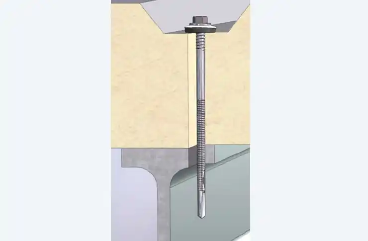 Sandwichschroef RVS HTL voor bevestiging in staal >4mm
