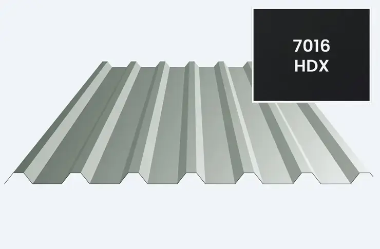 Dakprofielplaat 32/1000D, Antraciet 7016 HDX, Voorraad lengtes
