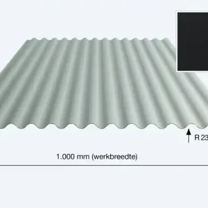 Golfplaat, 20/1000, d=0.55mm Antraciet, 3m