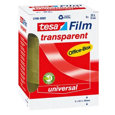 1001775 - TESA FILM TRANSP.66MX19MM 8ROL
