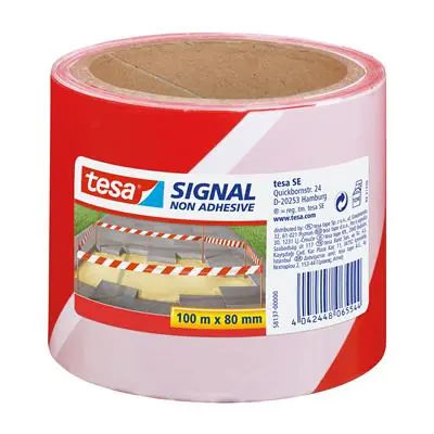 1004950 - TESA PACK AFZETLINT NON ADHESIVE ROOD/ WIT 100:80