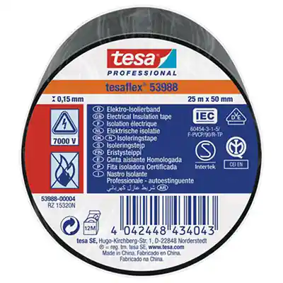 1064478 - TESA 53988 ELECTRONISCHE ISOLATIETAPE 25M/50MM ZWART