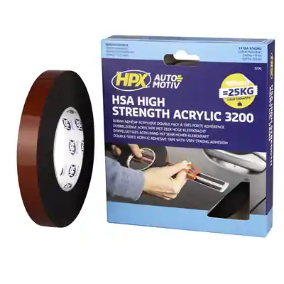 1058990 - HSA - ZWART 19MM X 10M DUBBELZIJDIGE TAPE