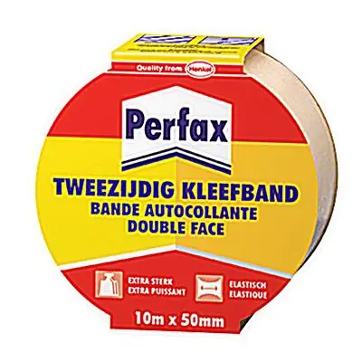 1000916 - PERFAX TWEEZIJDIGE KLEEFBAND 10M