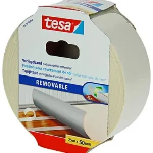 1054492 - TESA TAPIJTTAPE VERWIJDERBAAR 25M X 50MM