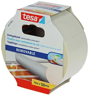 1054491 - TESA TAPIJTTAPE VERWIJDERBAAR 10M X 50MM
