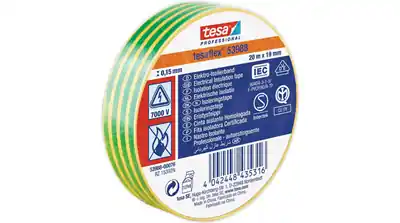 1064507 - TESA 53988 ELECTRONISCHE ISO LATIETAPE 20M/19MM GEEL/GROEN