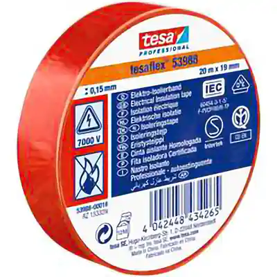 1064505 - TESA 53988 ELECTRONISCHE ISOLATIETAPE 20M/19MM ROOD